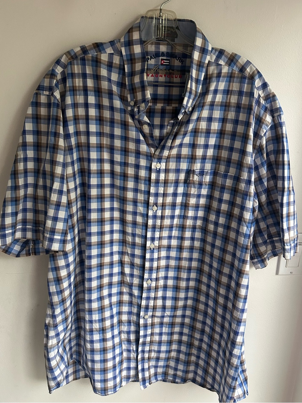 Paul & Shark short-sleeve button-down shirt Men’s XXL. Great condition!